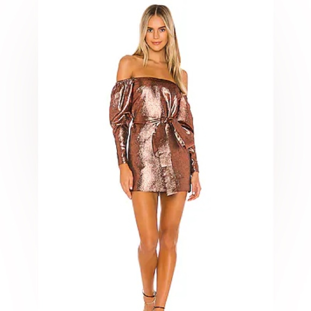 MICHAEL COSTELLO x REVOLVE Hadley Mini Dress in Bronze